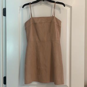 Naked Zebra Suede Fitted Dress